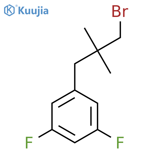 1-(3-bromo-2,2-dimethylpropyl)-3,5-difluorobenzene structure