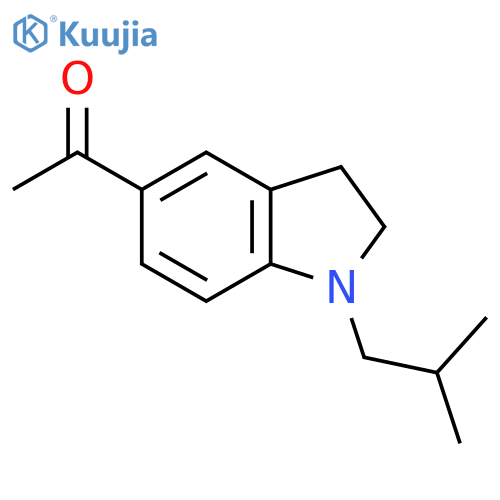 1-(1-Isobutyl-2,3-dihydro-1H-indol-5-yl)-ethanone structure