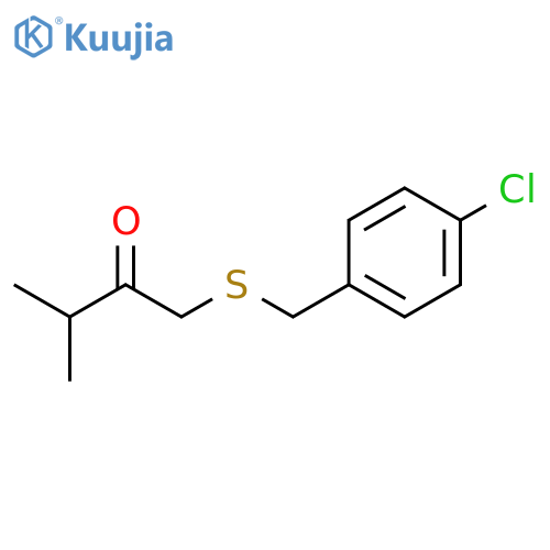 2-Butanone, 1-[[(4-chlorophenyl)methyl]thio]-3-methyl- structure