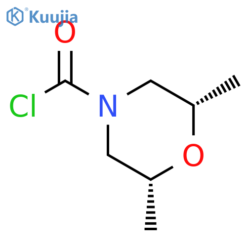 (2R,6S)-2,6-dimethylmorpholine-4-carbonyl chloride structure