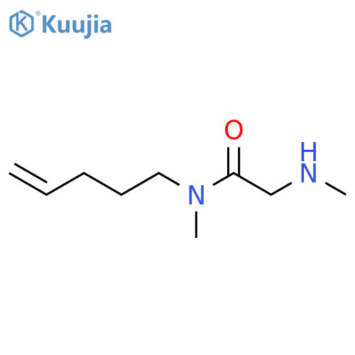 N-methyl-2-(methylamino)-N-(pent-4-en-1-yl)acetamide structure