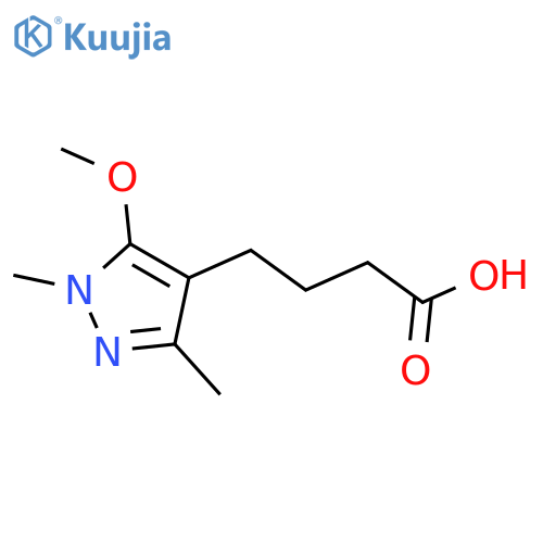 4-(5-methoxy-1,3-dimethyl-1H-pyrazol-4-yl)butanoic acid structure