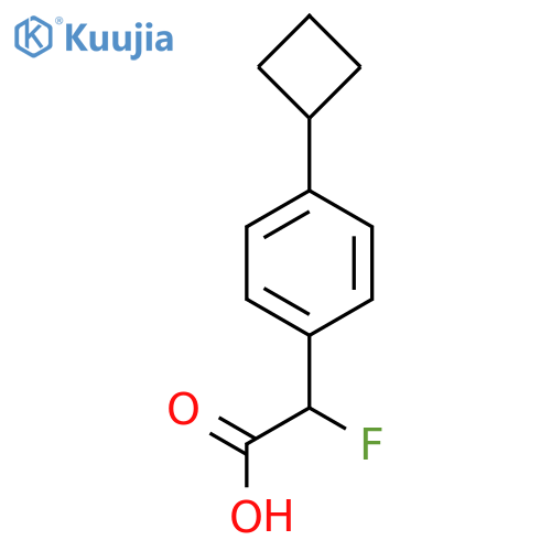 2-(4-Cyclobutylphenyl)-2-fluoroacetic acid structure