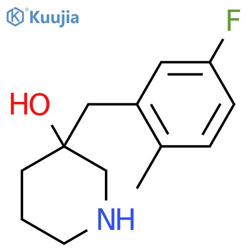 3-[(5-Fluoro-2-methylphenyl)methyl]piperidin-3-ol structure