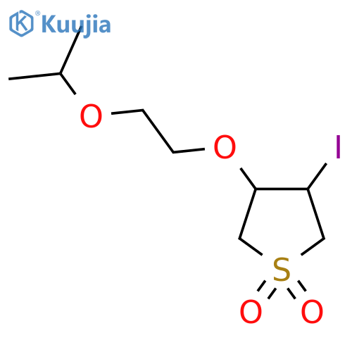 3-iodo-4-2-(propan-2-yloxy)ethoxy-1lambda6-thiolane-1,1-dione structure