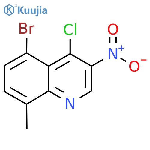 Quinoline, 5-bromo-4-chloro-8-methyl-3-nitro- structure
