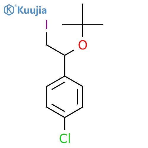 1-1-(tert-butoxy)-2-iodoethyl-4-chlorobenzene structure