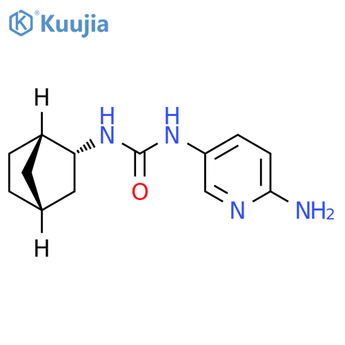 Urea,N-(6-amino-3-pyridinyl)-N'-(1S,2R,4R)-bicyclo[2.2.1]hept-2-yl- structure