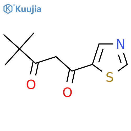4,4-dimethyl-1-(1,3-thiazol-5-yl)pentane-1,3-dione structure