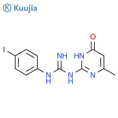 Guanidine,N-(1,6-dihydro-4-methyl-6-oxo-2-pyrimidinyl)-N'-(4-iodophenyl)- structure