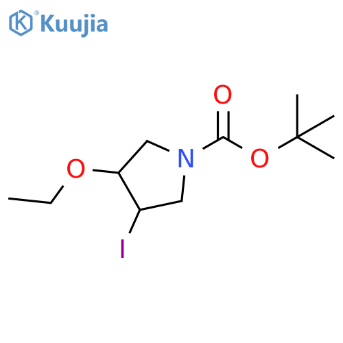 tert-butyl 3-ethoxy-4-iodopyrrolidine-1-carboxylate structure
