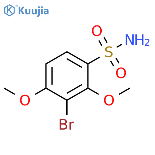 3-bromo-2,4-dimethoxybenzene-1-sulfonamide structure