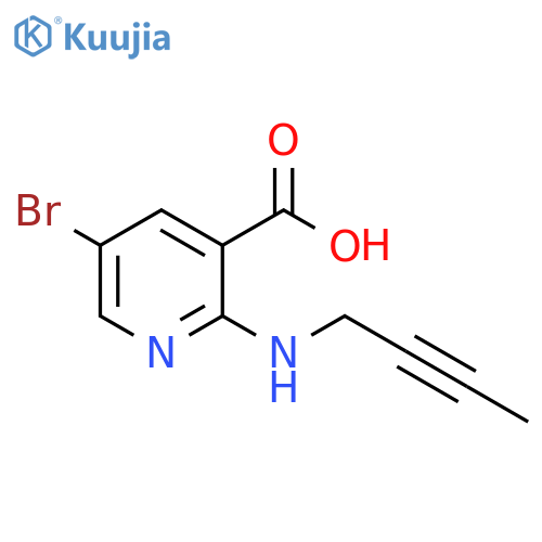 3-Pyridinecarboxylic acid, 5-bromo-2-(2-butyn-1-ylamino)- structure