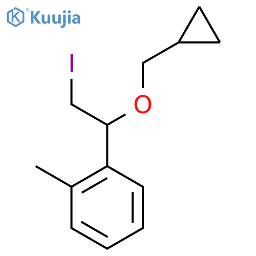 1-1-(cyclopropylmethoxy)-2-iodoethyl-2-methylbenzene structure