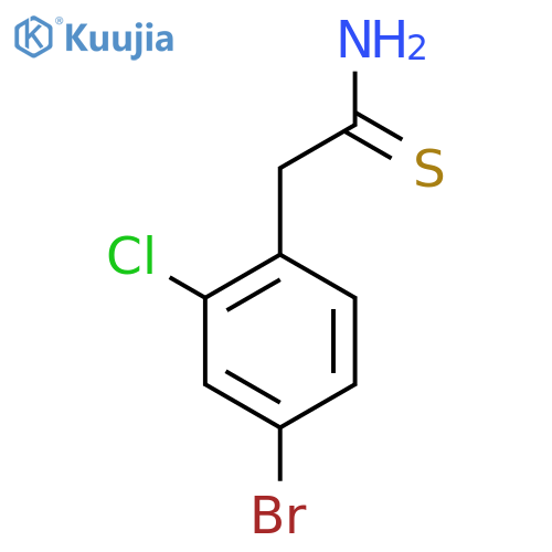 2-(4-bromo-2-chlorophenyl)ethanethioamide structure