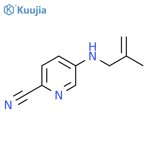 5-(2-methylprop-2-en-1-yl)aminopyridine-2-carbonitrile structure