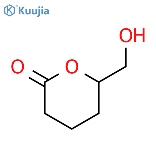 2H-Pyran-2-one, tetrahydro-6-(hydroxymethyl)-, (6R)- structure