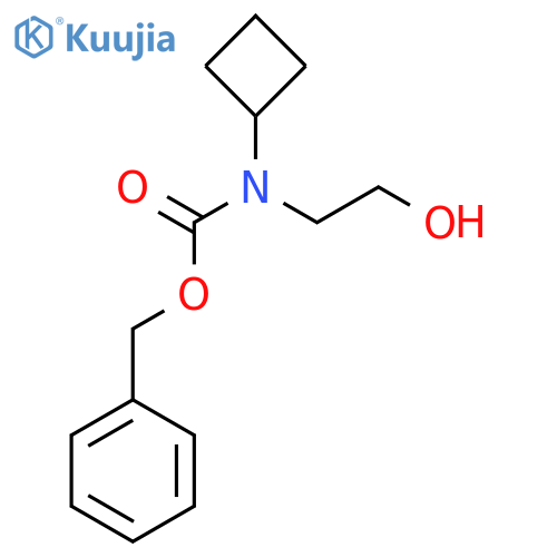benzyl N-cyclobutyl-N-(2-hydroxyethyl)carbamate structure