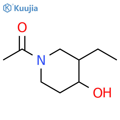 1-(3-ethyl-4-hydroxypiperidin-1-yl)ethan-1-one structure
