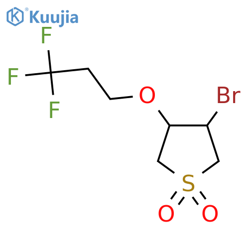 3-bromo-4-(3,3,3-trifluoropropoxy)-1lambda6-thiolane-1,1-dione structure