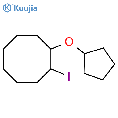 1-(cyclopentyloxy)-2-iodocyclooctane structure