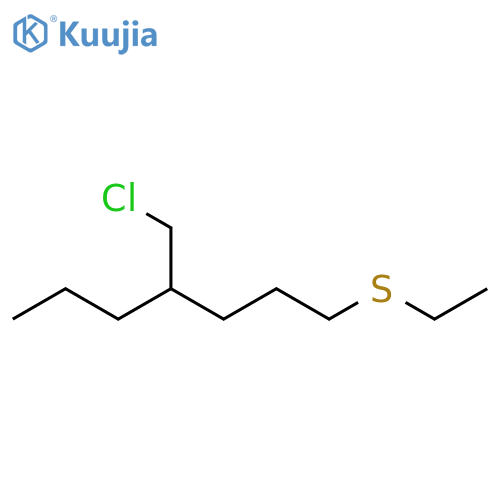Heptane, 4-(chloromethyl)-1-(ethylthio)- structure