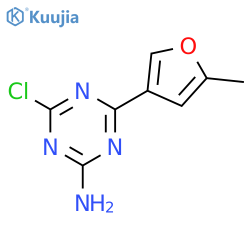 1,3,5-Triazin-2-amine, 4-chloro-6-(5-methyl-3-furanyl)- structure
