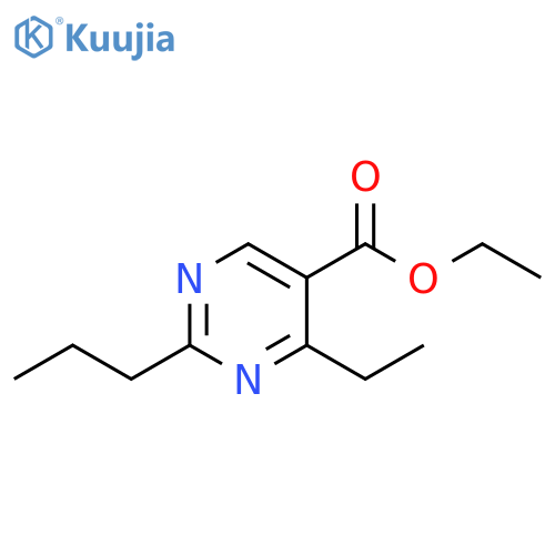 5-Pyrimidinecarboxylic acid, 4-ethyl-2-propyl-, ethyl ester structure
