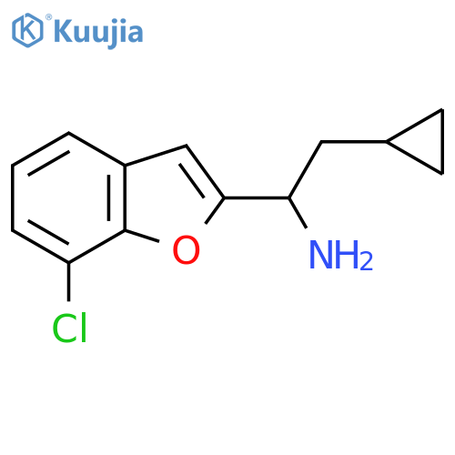 1-(7-Chloro-1-benzofuran-2-yl)-2-cyclopropylethan-1-amine structure