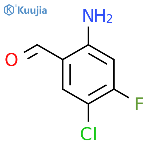 2-Amino-5-chloro-4-fluorobenzaldehyde structure
