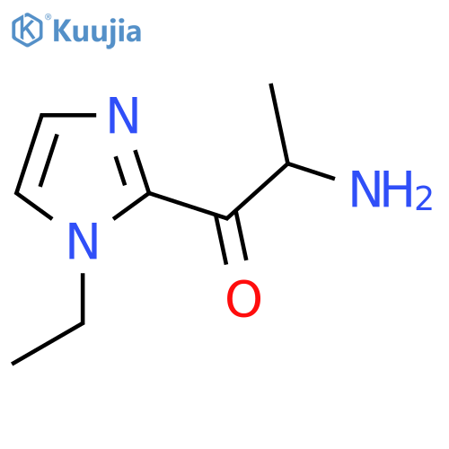2-amino-1-(1-ethyl-1H-imidazol-2-yl)propan-1-one structure