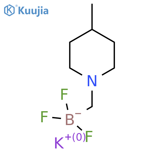 Potassium trifluoro((4-methylpiperidin-1-yl)methyl)borate structure