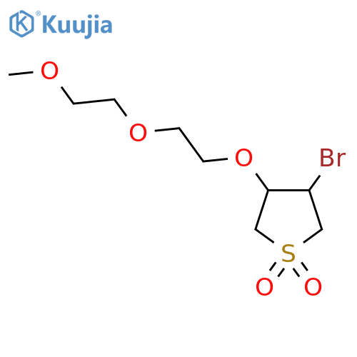 3-bromo-4-2-(2-methoxyethoxy)ethoxy-1lambda6-thiolane-1,1-dione structure