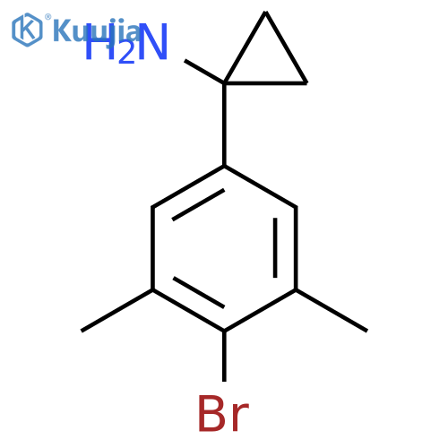 1-(4-bromo-3,5-dimethylphenyl)cyclopropan-1-amine structure