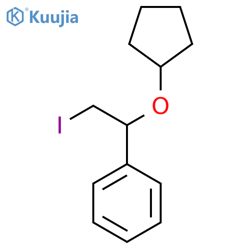 1-(cyclopentyloxy)-2-iodoethylbenzene structure