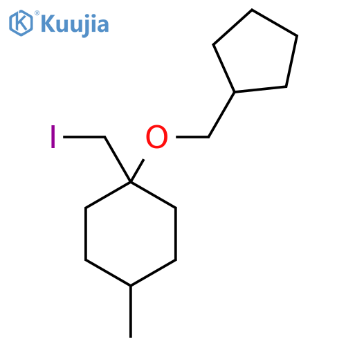 1-(cyclopentylmethoxy)-1-(iodomethyl)-4-methylcyclohexane structure