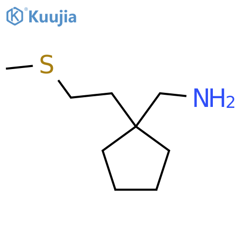 {1-2-(methylsulfanyl)ethylcyclopentyl}methanamine structure