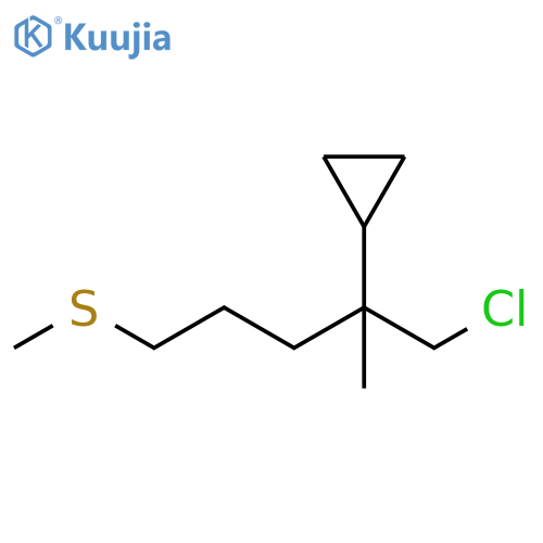 Cyclopropane, [1-(chloromethyl)-1-methyl-4-(methylthio)butyl]- structure