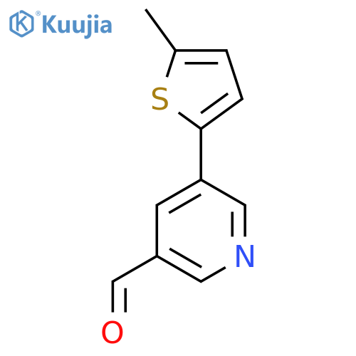 5-(5-Methylthiophen-2-yl)pyridine-3-carbaldehyde structure