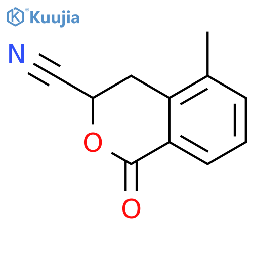 1H-2-Benzopyran-3-carbonitrile, 3,4-dihydro-5-methyl-1-oxo- structure