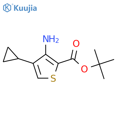 Tert-Butyl 3-amino-4-cyclopropylthiophene-2-carboxylate structure