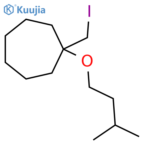 1-(iodomethyl)-1-(3-methylbutoxy)cycloheptane structure