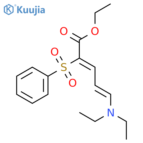 2,4-Pentadienoic acid, 5-(diethylamino)-2-(phenylsulfonyl)-, ethyl ester structure