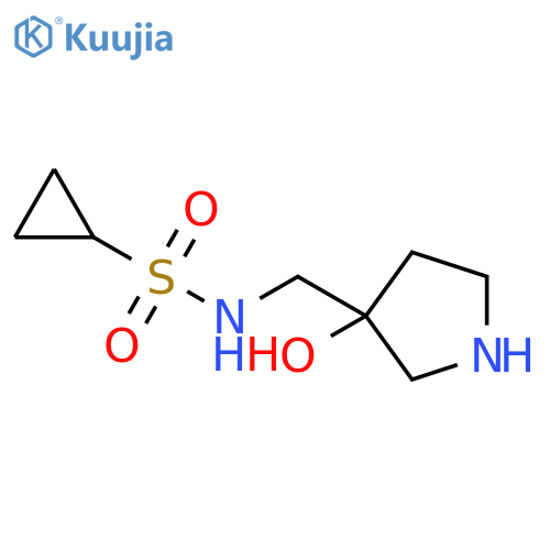 Cyclopropanesulfonamide, N-[(3-hydroxy-3-pyrrolidinyl)methyl]- structure