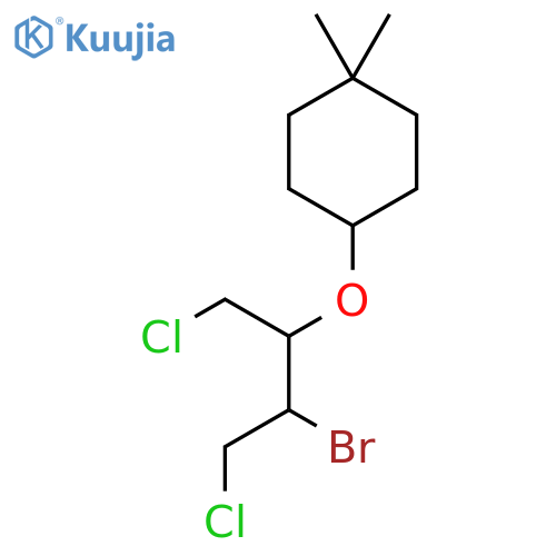 4-(3-bromo-1,4-dichlorobutan-2-yl)oxy-1,1-dimethylcyclohexane structure