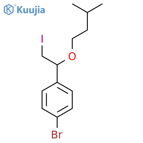 1-bromo-4-2-iodo-1-(3-methylbutoxy)ethylbenzene structure