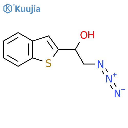 2-azido-1-(1-benzothiophen-2-yl)ethan-1-ol structure
