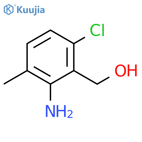(2-amino-6-chloro-3-methylphenyl)methanol structure