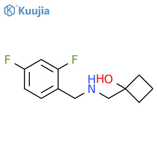 1-({[(2,4-difluorophenyl)methyl]amino}methyl)cyclobutan-1-ol structure