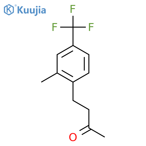 4-2-methyl-4-(trifluoromethyl)phenylbutan-2-one structure